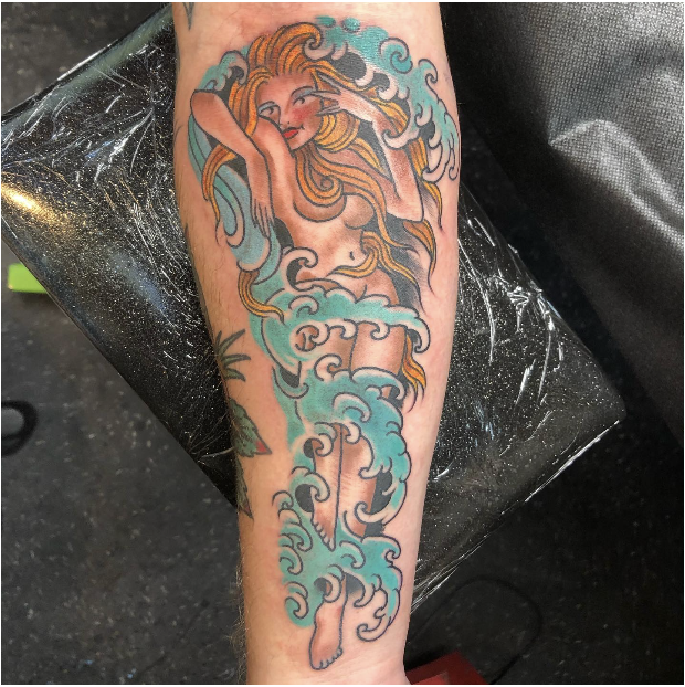 Medusa mermaid action. #chicago #beaufort #fyp #tattoo #colortattoo #mermaid  #medusa #art #calf | Instagram